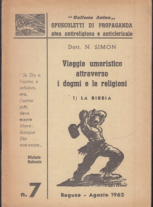 LD- VIAGGIO UMORISTICO ATTRAVERSO DOGMI 7 - SIMON- LA FIACCOLA--- 1962- S-ZFS129