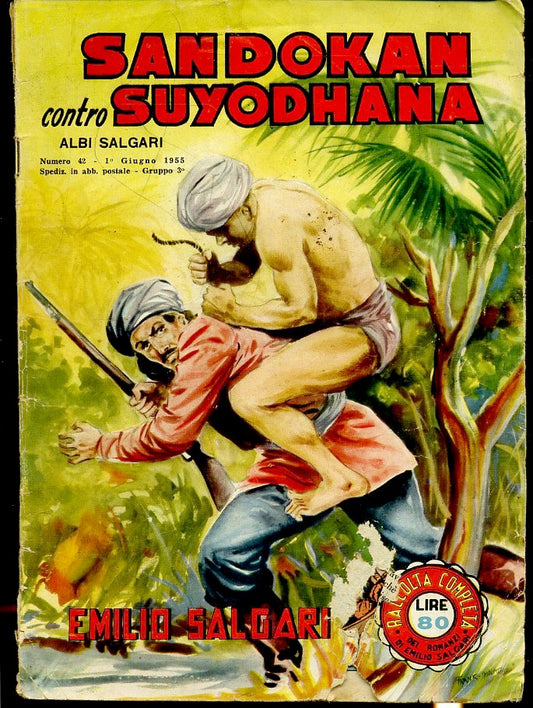 FZ- ALBI DI SALGARI N.42 SANDOKAN SUYODHANA -- DARDO - 1955 - S - VCX