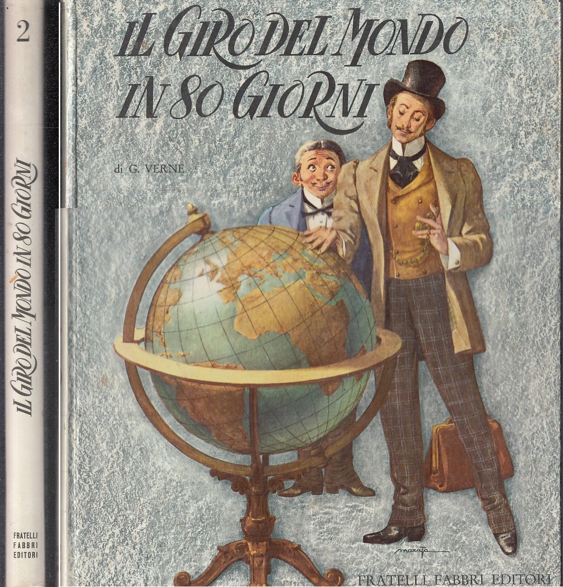 LB- IL GIRO DEL MONDO IN 80 GIORNI MARAJA - GIULIO VERNE- FABBRI--- 1961- C- RGZ