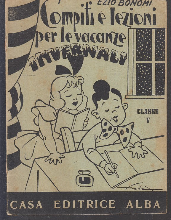 LB- COMPITI E LEZIONI PER VACANZE INVERNALI CLASSE V- BONOMI- ALBA- 1942- S -RGZ