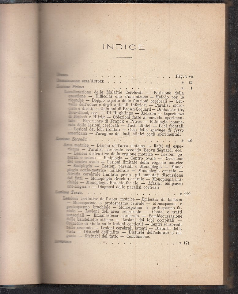 LH- LOCALIZZAZIONE DELLE MALATTIE CEREBRALI - FERRIER- VALLARDI--- 1883- C-XFS10