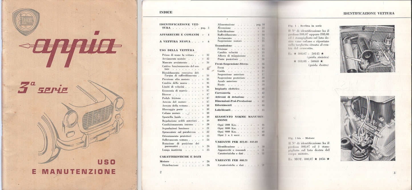 LZ- MANUALE USO E MANUTENZIONE APPIA 3a SERIE -- LANCIA --- 1960 - S - XTS205