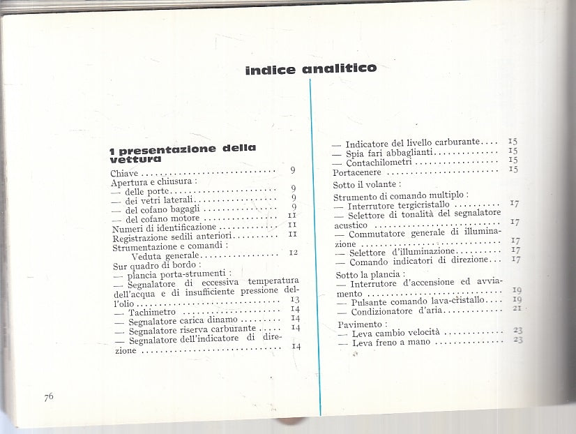 LZ- CARNET SERVICE  MANUALE USO E MANUTENZIONE SIMCA 1000 - S - XTS205