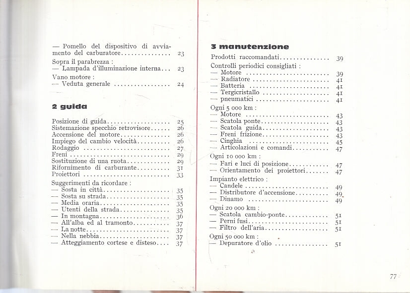 LZ- CARNET SERVICE  MANUALE USO E MANUTENZIONE SIMCA 1000 - S - XTS205