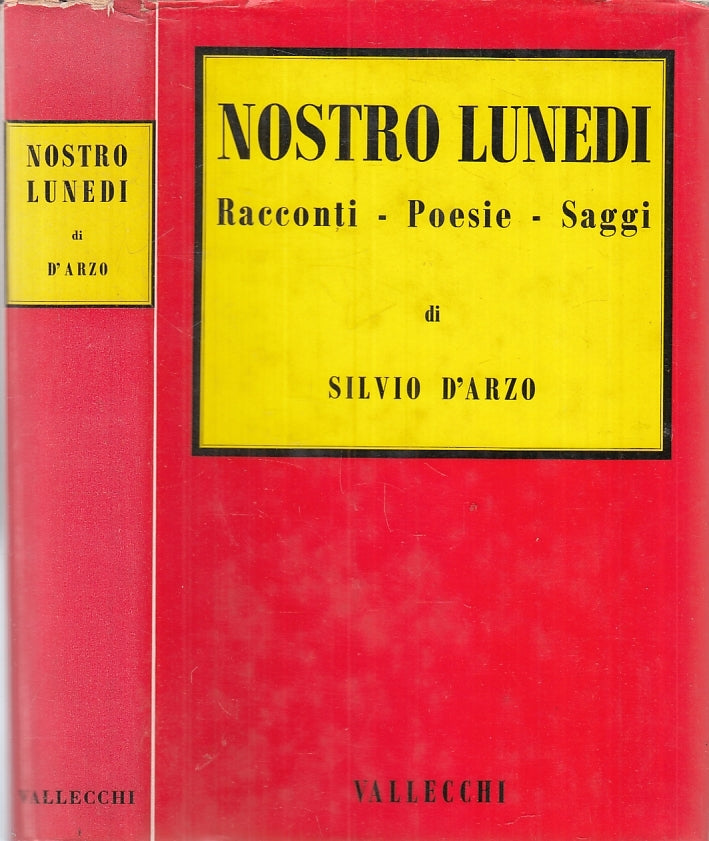 LN- NOSTRO LUNEDI' RACCONTI - SILVIO D'ARZO - VALLECCHI --- 1960 - CS- ZFS445