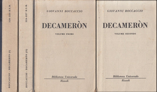 LN- DECAMERON 2 VOLUMI - GIOVANNI BOCCACCIO - RIZZOLI - BUR --- B- XTS