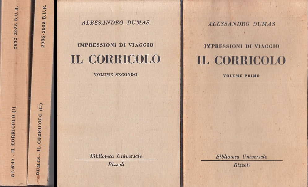 LN- IL CORRICOLO 2 VOLUMI - ALESSANDRO DUMAS - RIZZOLI - BUR --- B- XTS