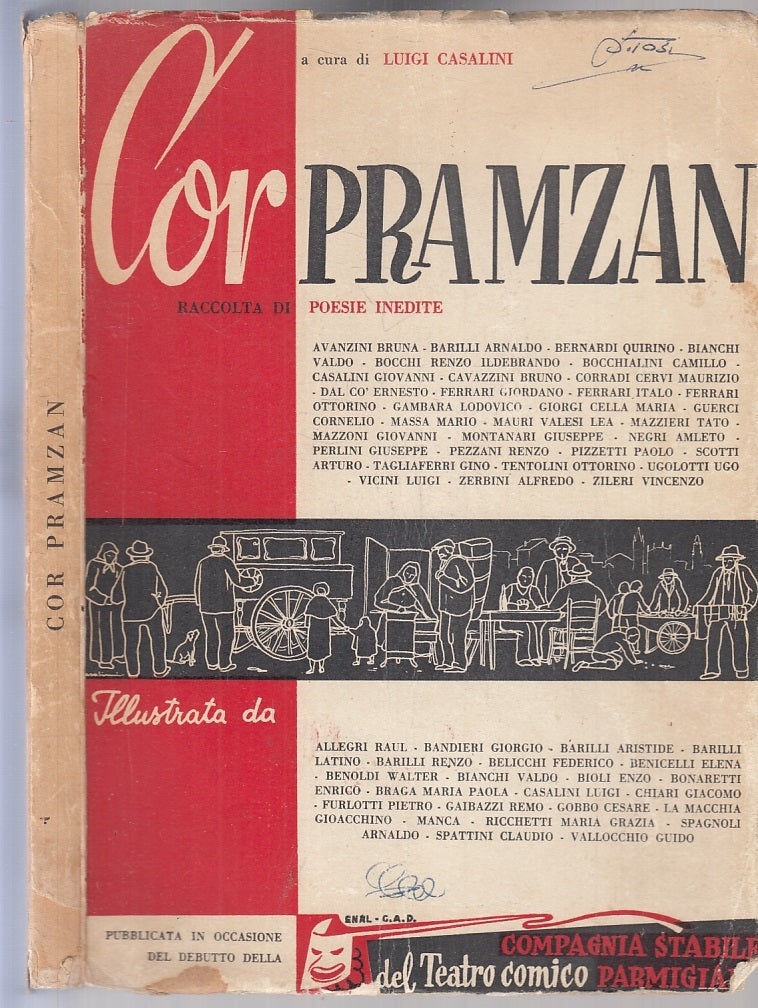 LN- CAR PRAMZAN RACCOLTA POESIE INEDITE - LUIGI CASALINI - PARMA--- 1961- B- WPR