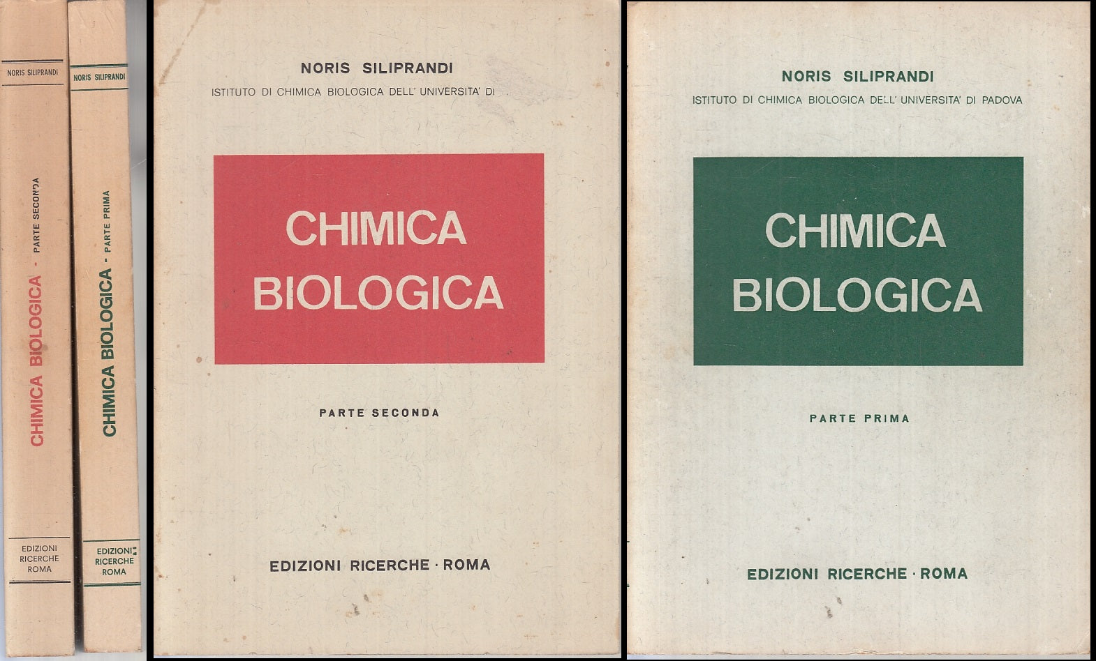 LZ- CHIMICA BIOLOGICA 2 VOLUMI - NORIS SILIPRANDI - RICERCHE --- 1975- B- ZTT321