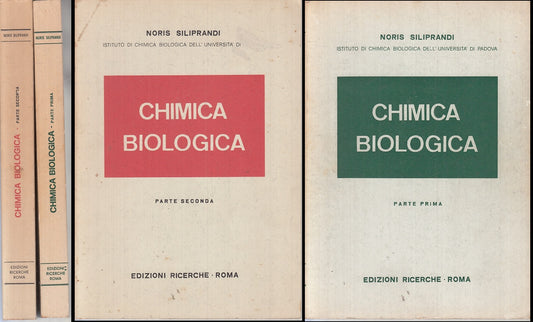 LZ- CHIMICA BIOLOGICA 2 VOLUMI - NORIS SILIPRANDI - RICERCHE --- 1975- B- ZTT321