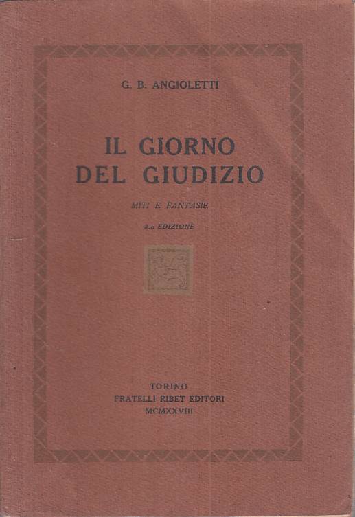 LN- IL GIORNO DEL GIUDIZIO MITI E LEGGENDE - ANGIOLETTI - RIBET ---- B - ZFS49