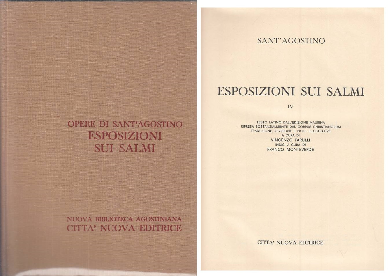 LS- ESPOSIZIONI SUI SALMI IV- SANT'AGOSTINO- CITTA' NUOVA --- 1977 - CS - YFS336