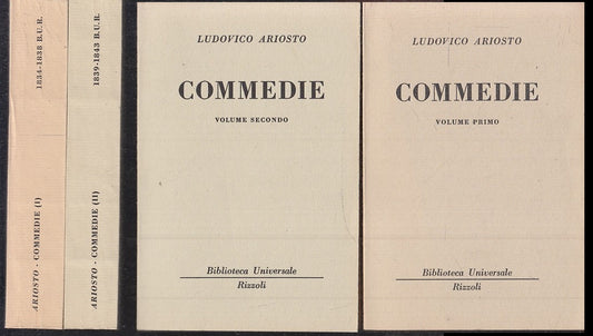 LN- COMMEDIE 2 VOLUMI - LUDOVICO ARIOSTO - RIZZOLI - BUR UNIVERSALE --- B- XTS
