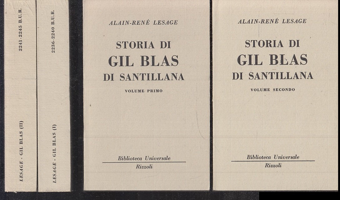 LN- STORIA DI GIL BLAS DI SANTILLANA 2 VOLUMI - LESAGE - RIZZOLI - BUR--- B- XTS