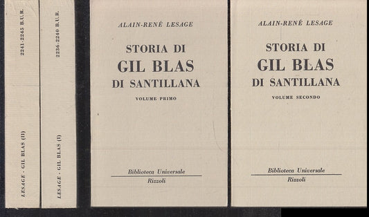 LN- STORIA DI GIL BLAS DI SANTILLANA 2 VOLUMI - LESAGE - RIZZOLI - BUR--- B- XTS