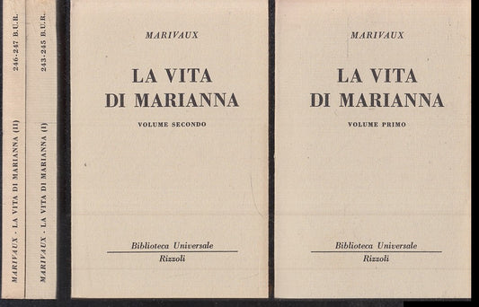 LN- LA VITA DI MARIANNA 2 VOLUMI- MARIVAUX- RIZZOLI- BUR 243/245 246/247- B- XTS