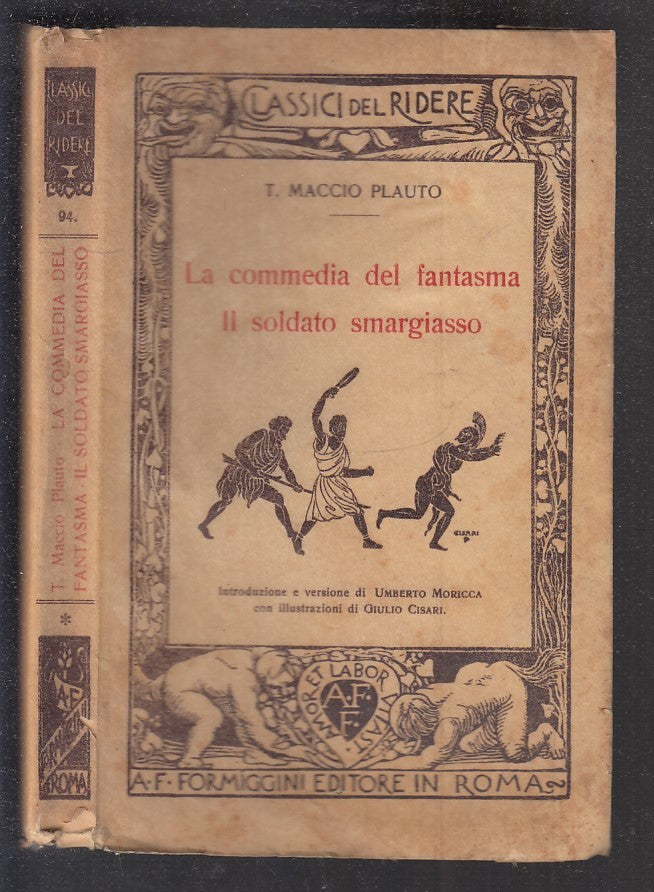 LN- L'ASINO D'ORO - APULEIO - FORMIGGINI - CLASSICI DEL RIDERE 68-- 1927- B- XTS