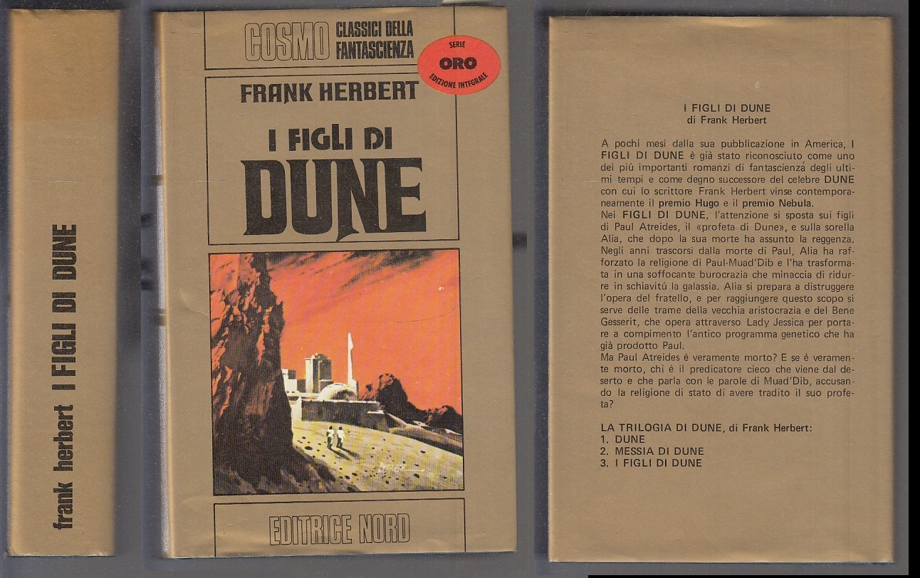 LF- I FIGLI DI DUNE - FRANK HERBERT - EDITRICE NORD- COSMO ORO-- 1977- CS- XFS32