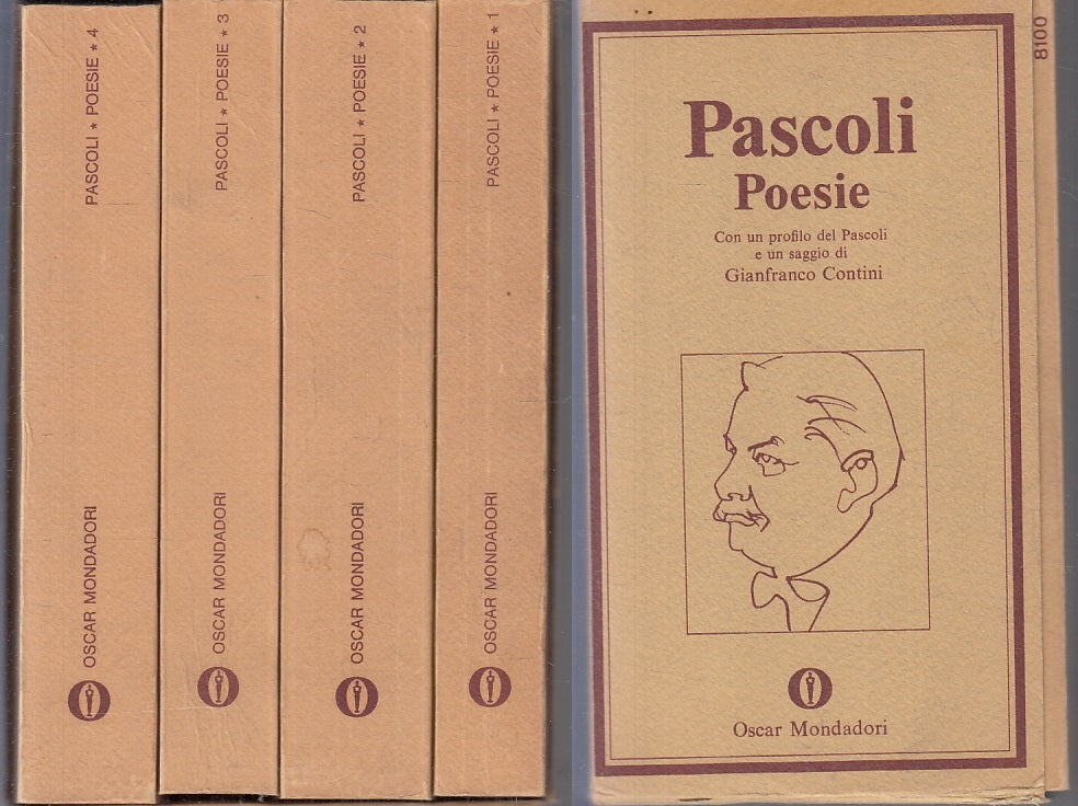 LN- COFANETTO 4 VOLUMI - GIOVANNI PASCOLI - MONDADORI - OSCAR --- B- ZFS191