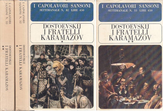 LN- I FRATELLI KRAMAZOV 2 VOLL. - DOSTOEVSKIJ - SANSONI --- 1966 - B - ZFS50