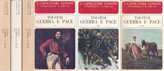 LN- GUERRA E PACE 3 VOLL. - DOSTOEVSKIJ - SANSONI- CAPOLAVORI-- 1965 - B - ZFS50