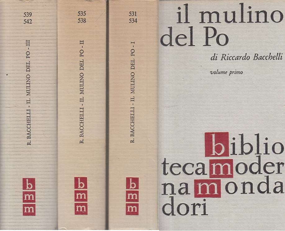 LN- IL MULINO DEL PO 3 VOLUMI - BACCHELLI - MONDADORI - MODERNA --- C - ZFS57