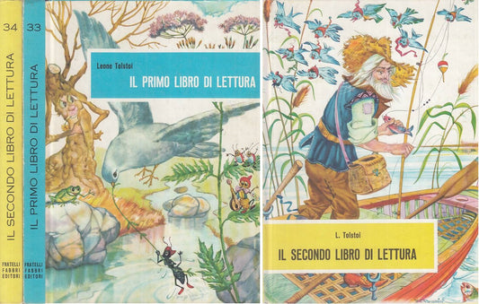 LN- PRIMO E SECONDO LIBRO LETTURA 2 VOLL.- TOLSTOI- FABBRI --- 1959 - C - ZFS460