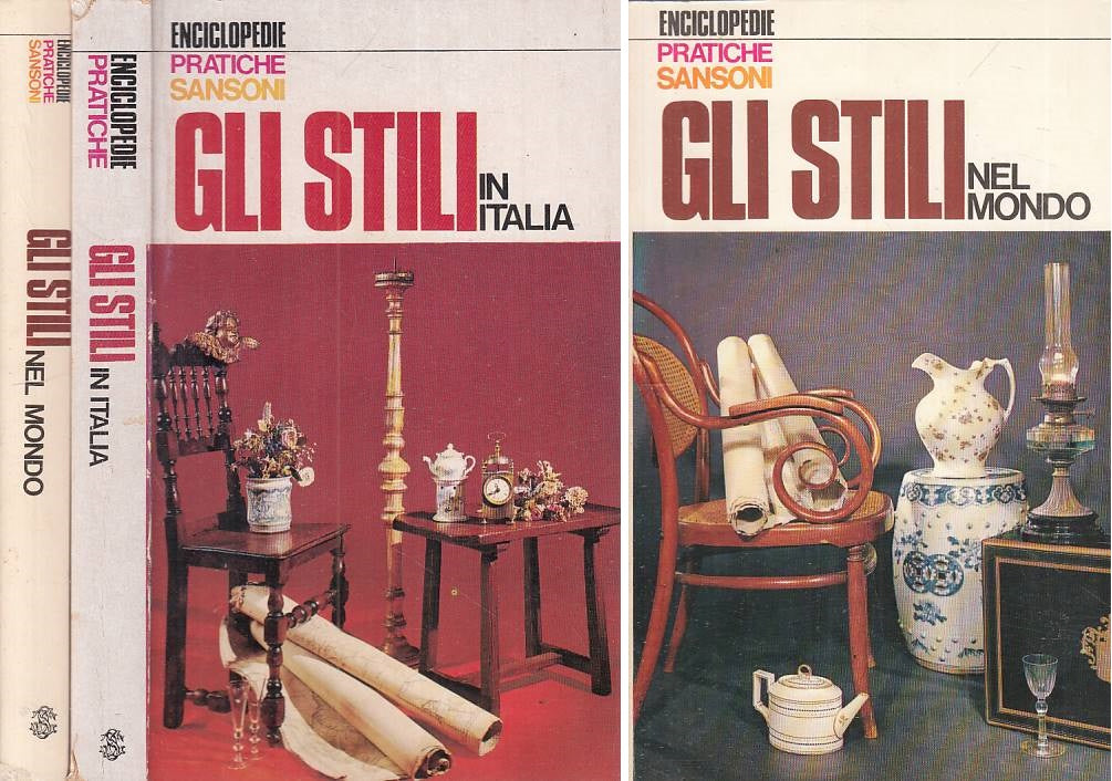 LT- GLI STILI IN ITALIA E NEL MONDO 2 VOLL.-- SANSONI- ENCICLOPEDIE--- B- ZFS460