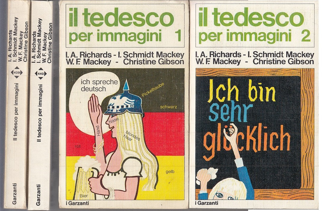 LZ- IL TEDESCO PER IMMAGINI 1/2 - RICHARDS MACKEY - I GARZANTI--- 1973- B- XFS32