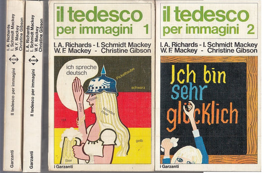 LZ- IL TEDESCO PER IMMAGINI 1/2 - RICHARDS MACKEY - I GARZANTI--- 1973- B- XFS32