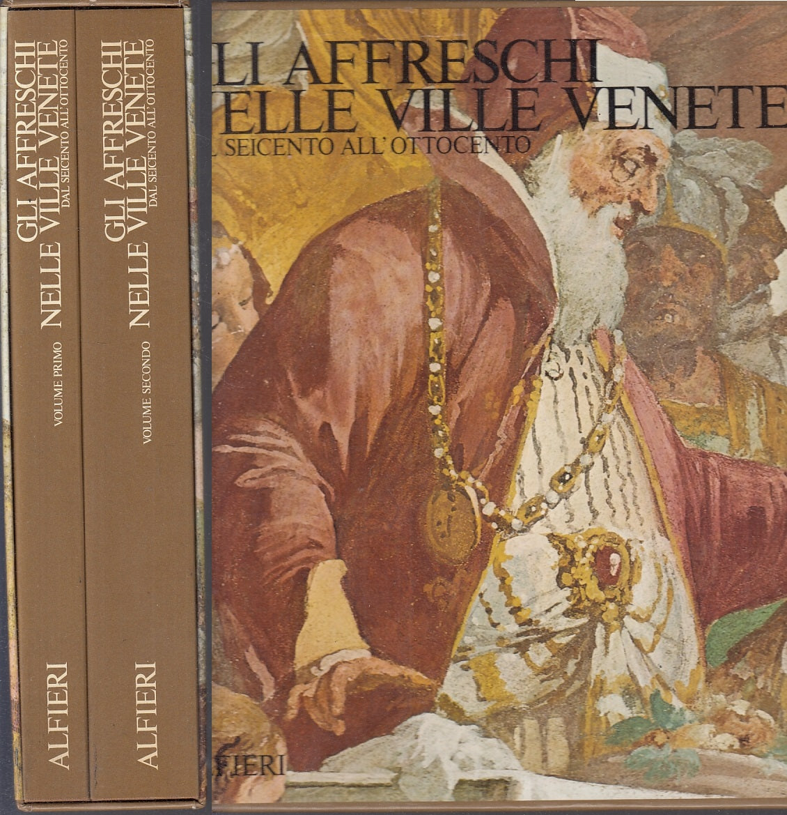 LT- GLI AFFRESCHI NELLE VILLE VENETE COFANETTO 2 VOLUMI-- ALFIERI- 1978- CS- ZFS