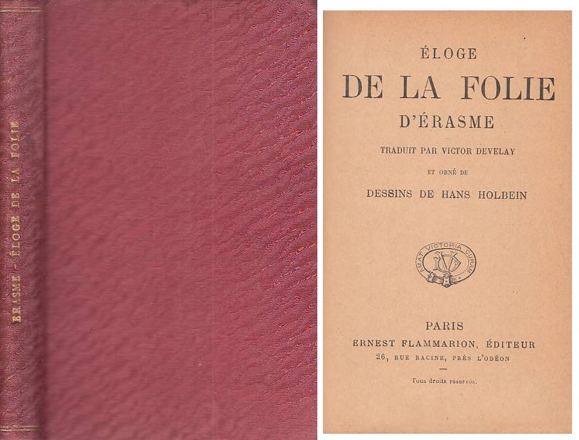 LN- ELOGE DE LA FOLIE IN FRANCESE - ERASME - FLAMMARION PARIS ---- C - ZFS73