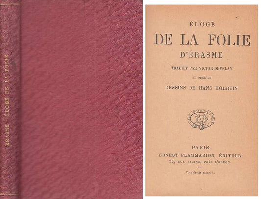 LN- ELOGE DE LA FOLIE IN FRANCESE - ERASME - FLAMMARION PARIS ---- C - ZFS73