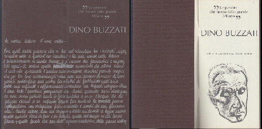LT- PERSONE CHE HANNO FATTO GRANDE MILANO DINO BUZZATI-- SIDALM- 1979- S- XFS100