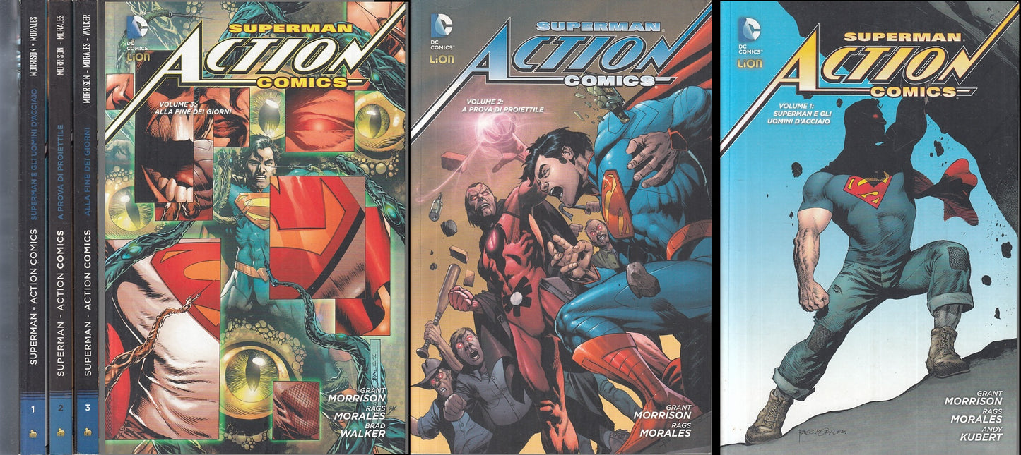 FV- SUPERMAN ACTION COMICS VOLUMI 1/3- MORRISON MORALES KUBERT- LION- 2015- B- VMX