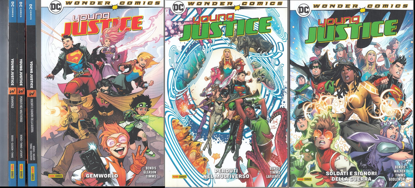FV- WONDER COMICS YOUNG JUSTICE VOLUMI 1/3 - BENDIS - PANINI - 2019 - B - VMX