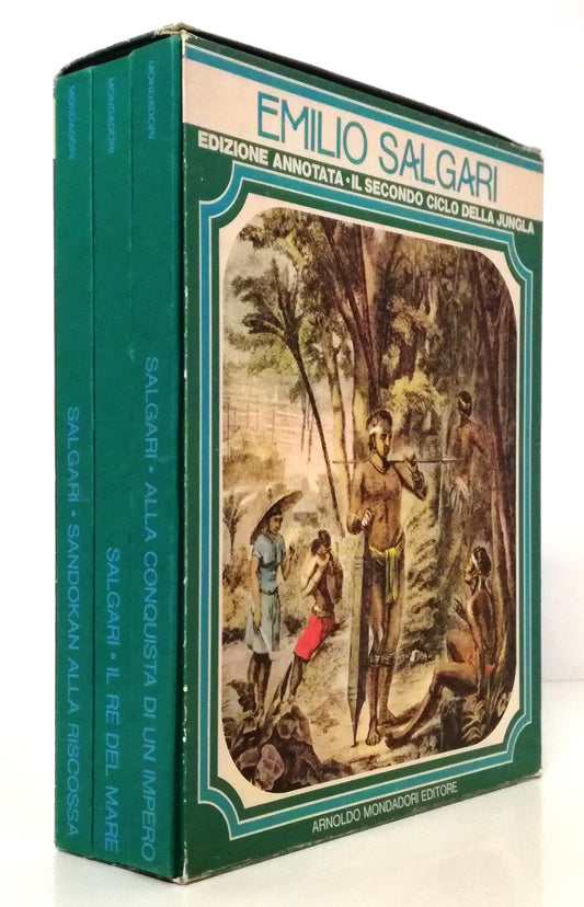 LN- IL SECONDO CICLO DELLA JUNGLA 3 VOLUMI - SALGARI - MONDADORI--- 1974- C- YFS