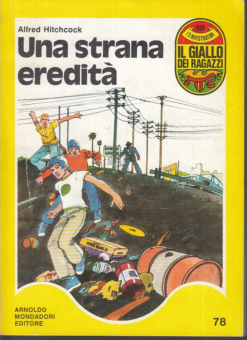 LG- UNA STRANA EREDITA' - HITCHCOCK- MONDADORI- GIALLO RAGAZZI 78-- 1974- B- YFS