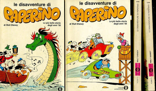 FD- OSCAR MONDADORI 1294/1295 LE DISAVVENTURE DI PAPERINO 2 VOLUMI - 1980 - VFX