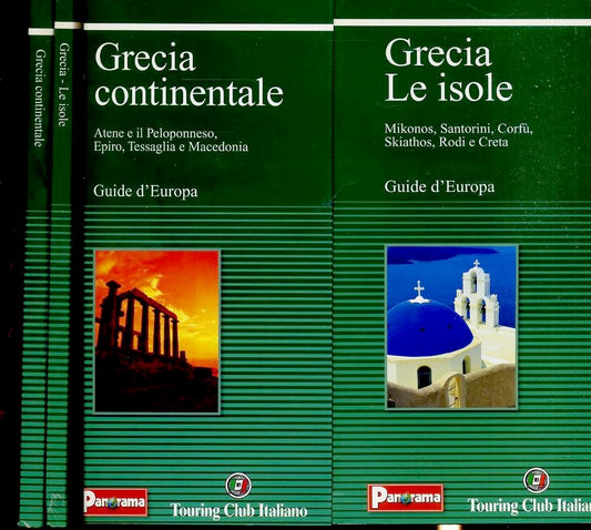 LV- GUIDE D'EUROPA GRECIA ISOLE 2 VOLUMI -- TOURING - PANORAMA-- 2003- B- ZFS456