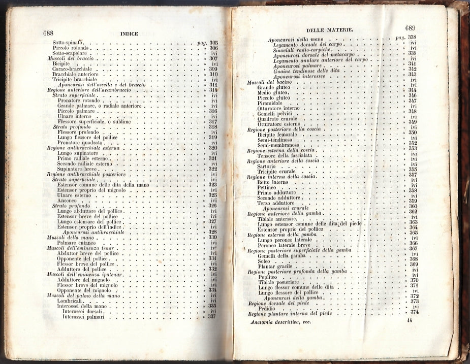 LD- ELEMENTI DI ANATOMIA UMANA - GAETANO STRAMBIO - VALLARDI --- 1854- C- XFS4
