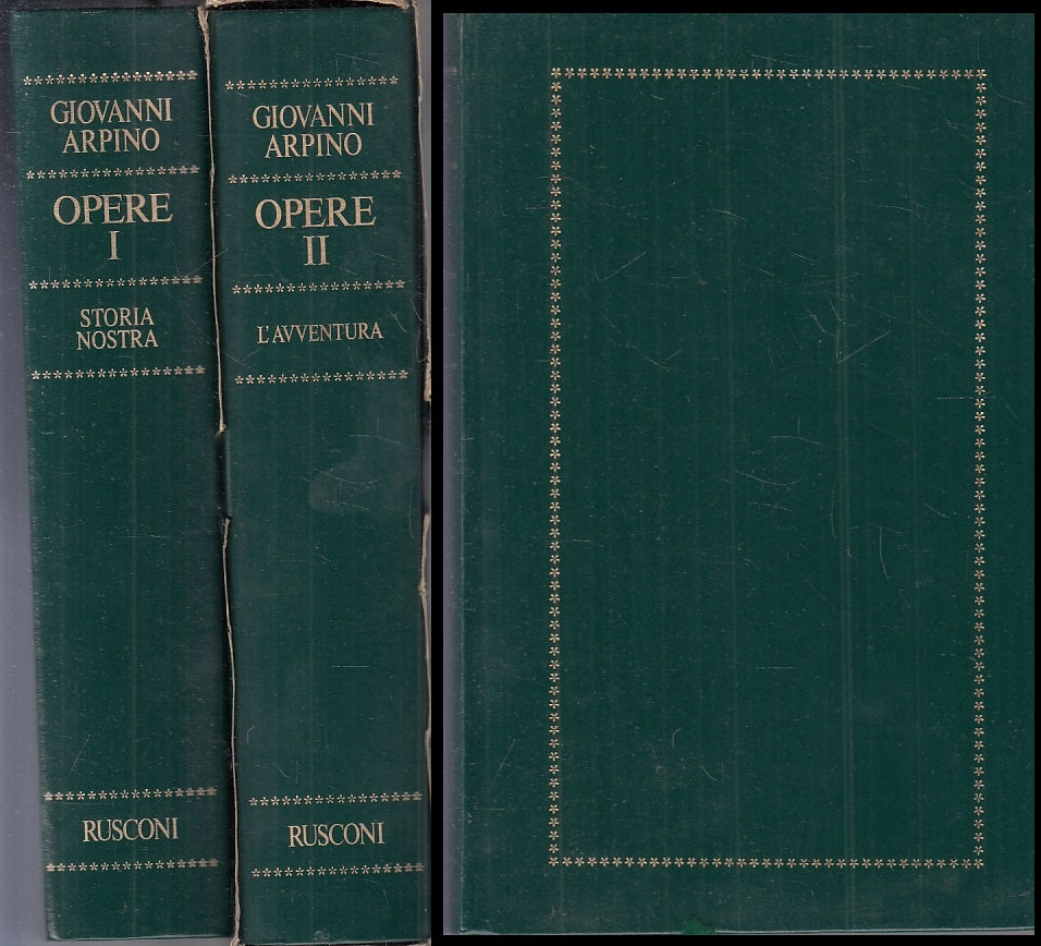 OPERE 2 VOLUMI STORIA NOSTRA AVVENTURA- GIOVANNI ARPINO- RUSCONI--- 2001- C- XFS