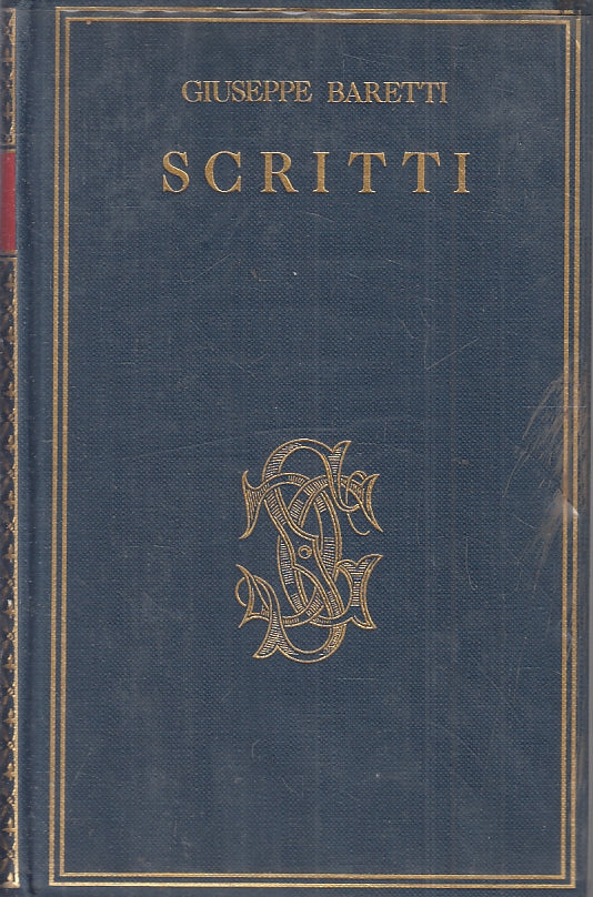 LN- SCRITTI- GIUSEPPE BARETTI- SANSONI- BIBLIOTECA CARDUCCIANA-- 1978- CS- ZFS42