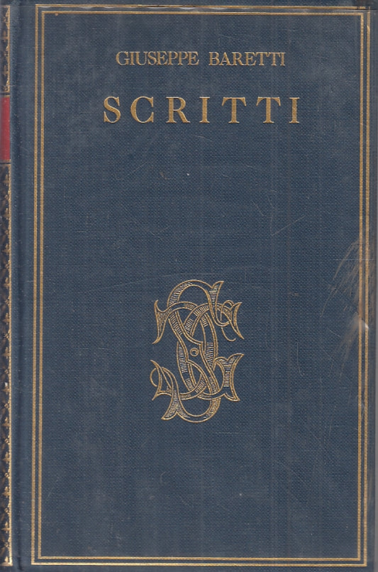 LN- SCRITTI- GIUSEPPE BARETTI- SANSONI- BIBLIOTECA CARDUCCIANA-- 1978- CS- ZFS42