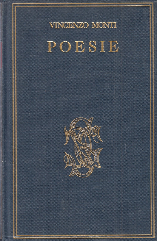 LN- POESIE- VINCENZO MONTI- SANSONI- BIBLIOTECA CARDUCCIANA IV-- 1978- CS- ZFS42