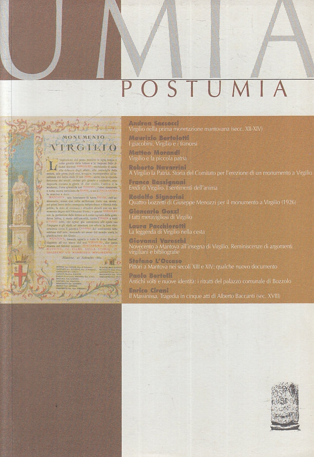 LR- POSTUMIA RIVISTA QUADRIMESTRALE N.18/1 2007 ------ B - ZFS183