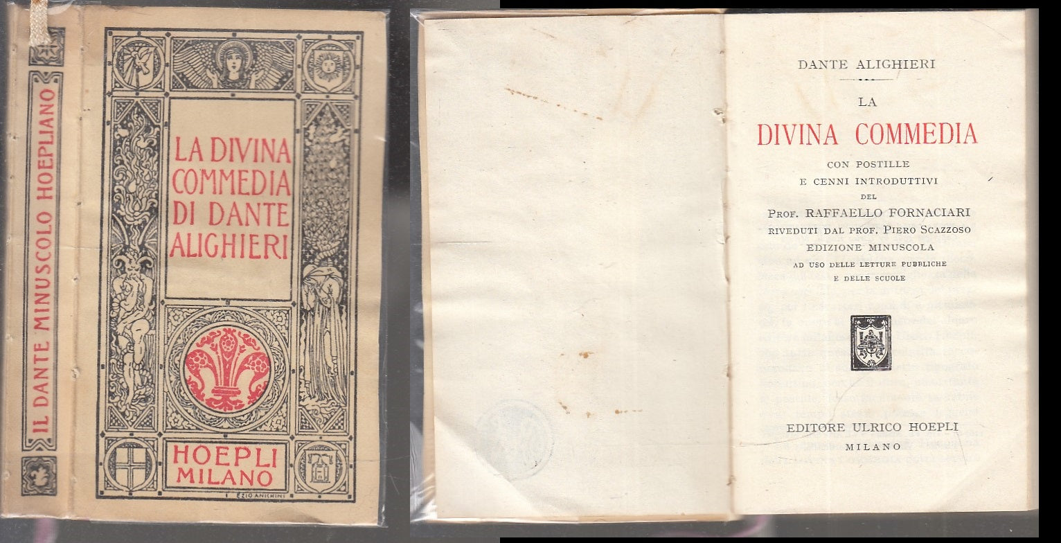 LA DIVINA COMMEDIA - DANTE ALIGHIERI - ULRICO HOEPLI - 1962 - B- XFS