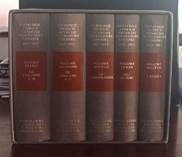 LZ- CATALOGO STORICO ARNOLDO MONDADORI EDITORE 1912/1983 5 VOLUMI - 1985- C- XFS