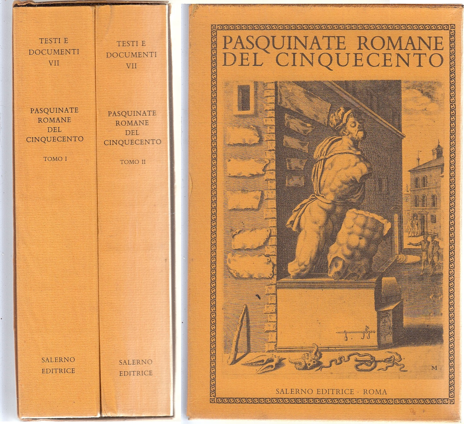 PASQUINATE ROMANE DEL CINQUECENTO TOMI I/II -- SALERNO --- 1983 - B- XFS