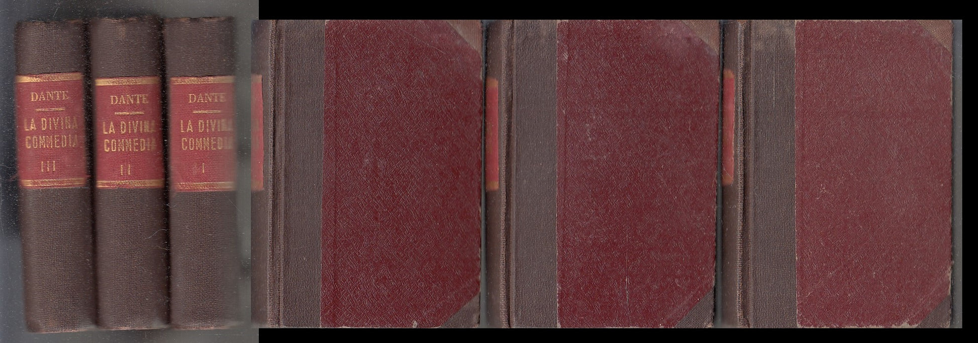 LN- LA DIVINA COMMEDIA 3 VOLUMI RILEGATI - DANTE ALIGHIERI - SANSONI -- C - XFS
